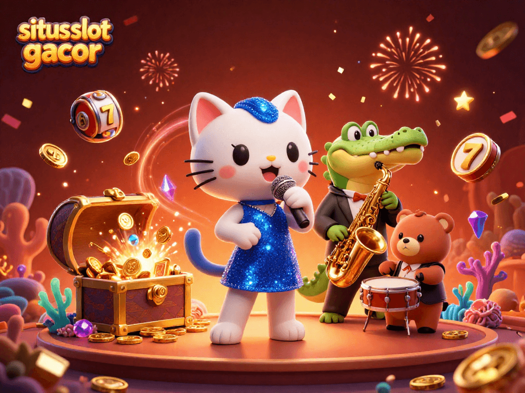 Berpartisipasi dalam situs slot gacor dan menangkan jackpot sambil menikmati pertunjukan hebat oleh karakter 3D cat, buaya, dan beruang.