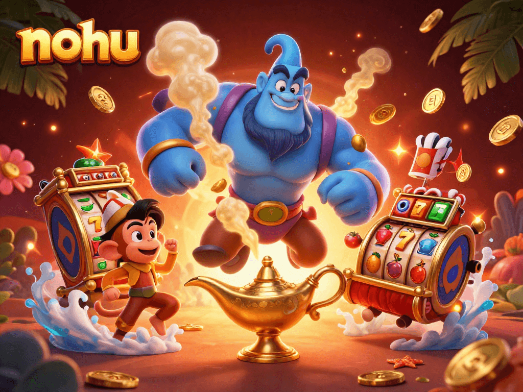 Experience thrilling nohu gameplay with dynamic slot reels, colorful jackpots, and captivating characters.